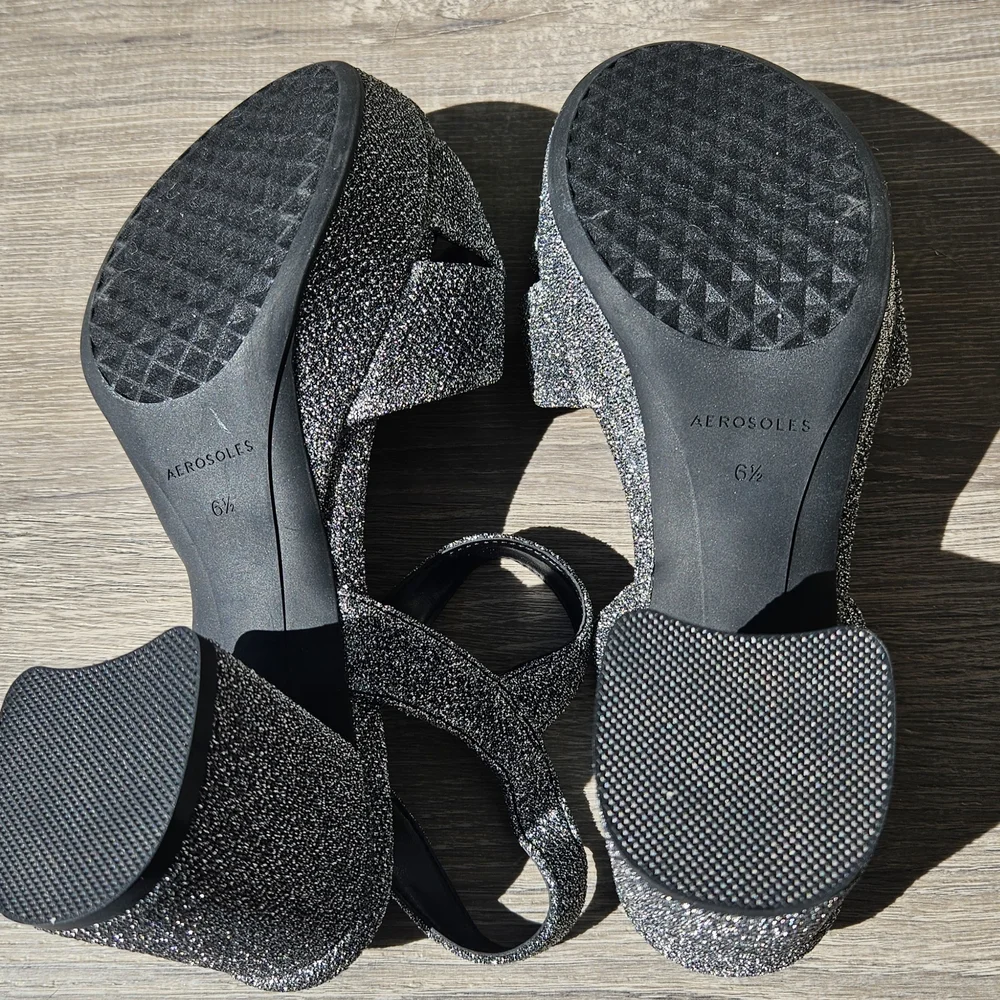 Aerosoles Glitter Sandals in Silver - Picture 5 of 7